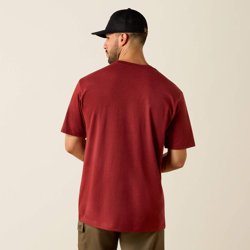 Ariat Rebar Cotton Strong Standard Pocket T-Shirt Brandy Snifter Heather