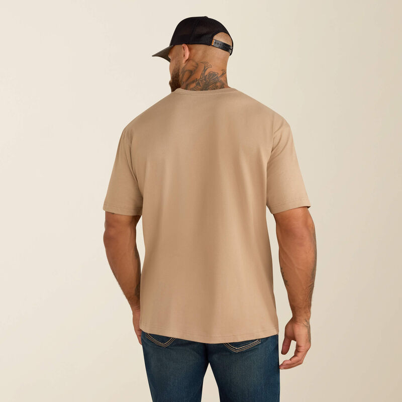 Ariat Rebar Cotton Strong Standard Pocket T-Shirt Greige