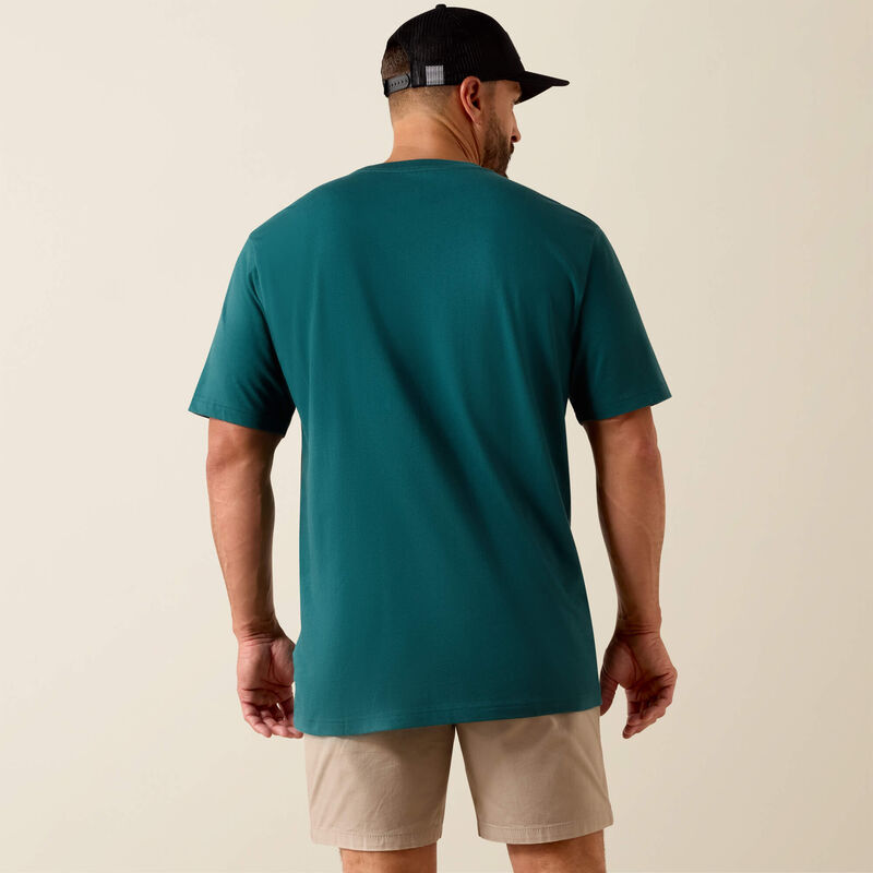 Ariat Rebar Cotton Strong Standard Pocket T-Shirt Mediterranean