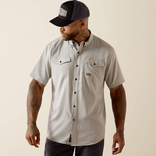 Ariat Rebar Made Tough VentTEK DuraStretch Work Shirt Limestone