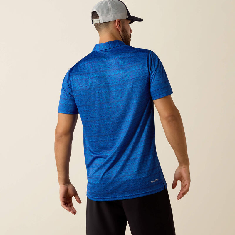 Ariat All Over Print Blue Polo