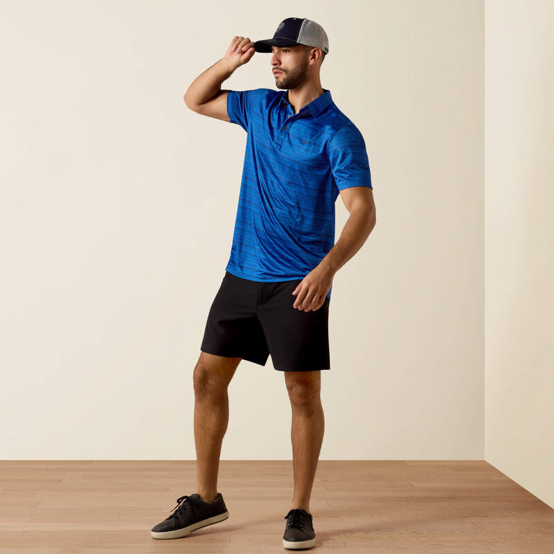 Ariat All Over Print Blue Polo