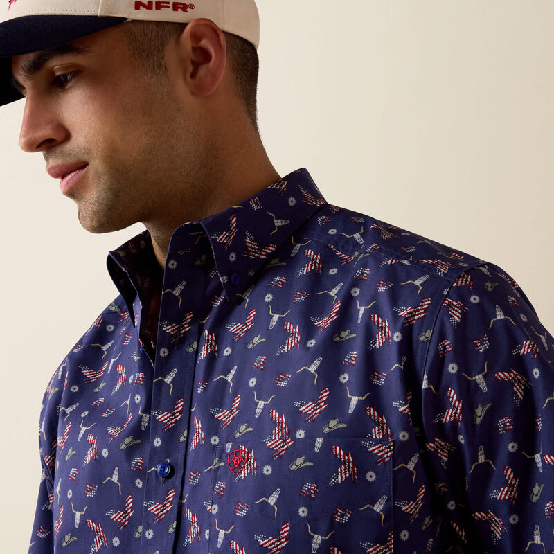Ariat Berne Red White Blue Shirt