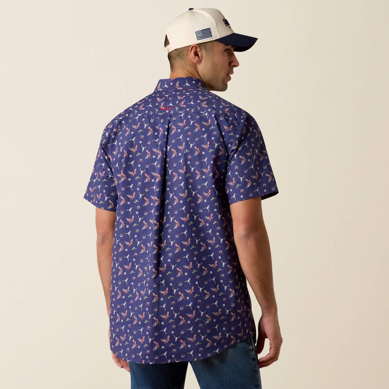 Ariat Berne Red White Blue Shirt