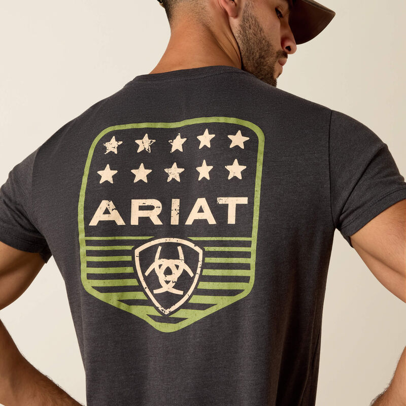 Ariat Patriotic Badge Charcoal T-Shirt