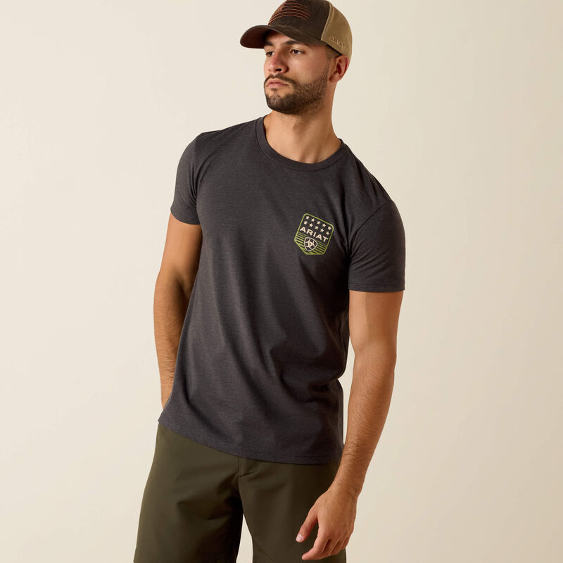Ariat Patriotic Badge Charcoal T-Shirt
