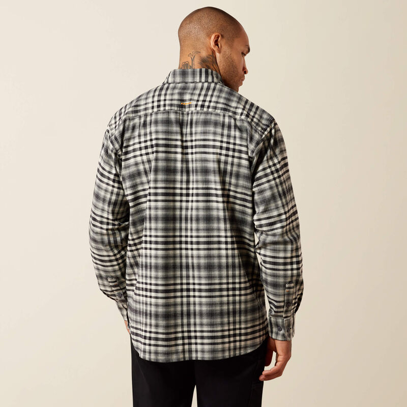 Ariat Rebar Flannel DuraStretch Work Shirt Pelican