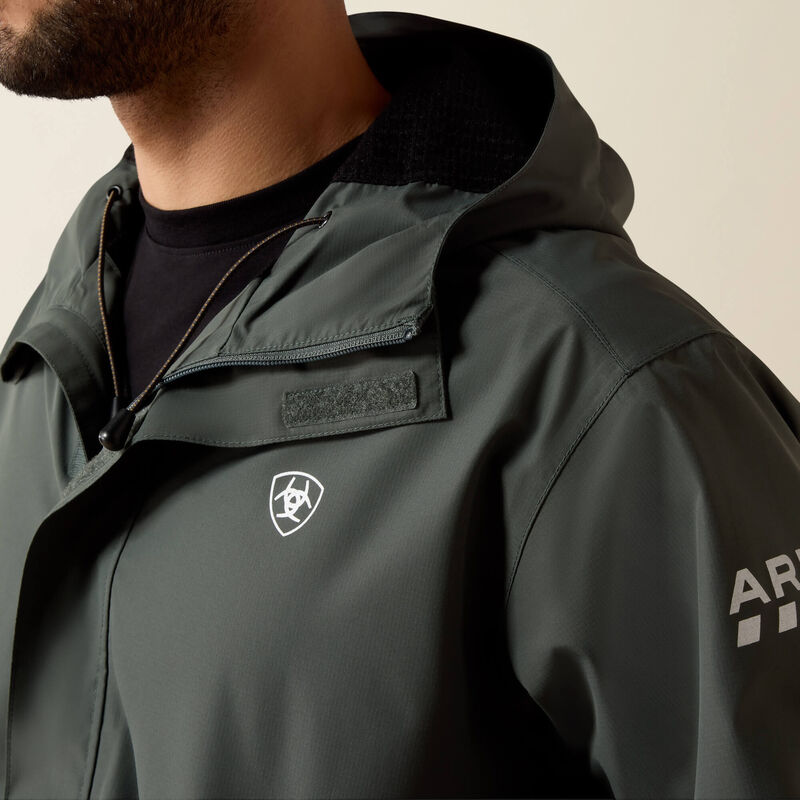 Ariat Rebar Stormshell Lightweight Waterproof Jacket Steel Green