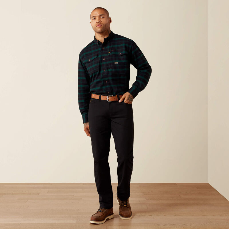 Ariat Rebar Flannel DuraStretch Work Shirt Ponderosa Pine