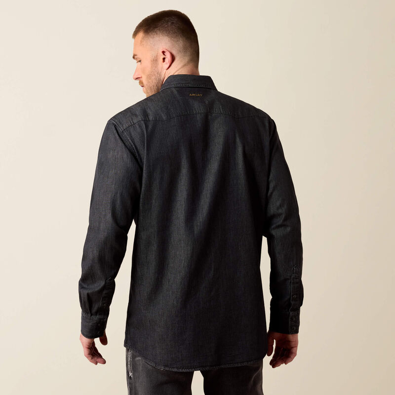 Ariat Sawtooth Black Denim Snap Up