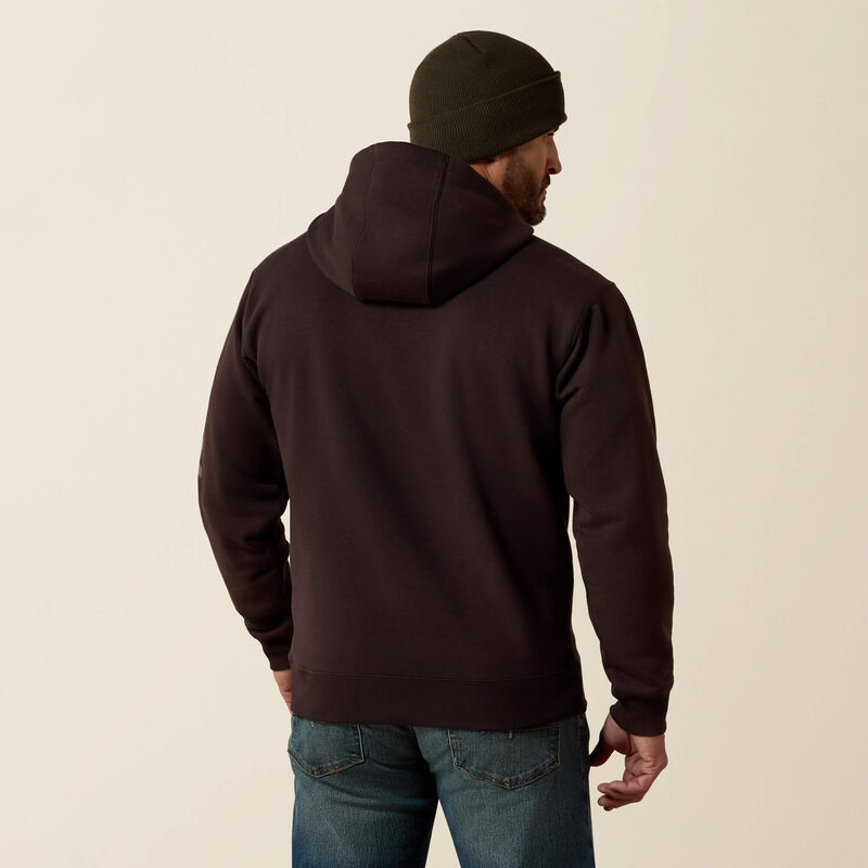 Ariat Rebar Lightweight Logo Hoodie Licorice/Canteen