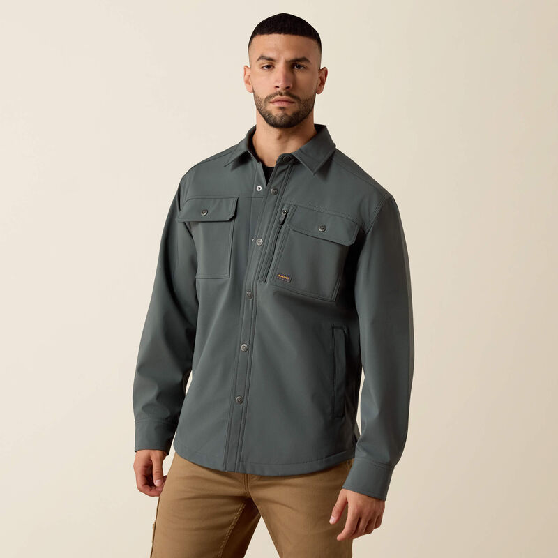 Ariat Rebar DuraStretch Utility Softshell Shirt Jacket Steel Green