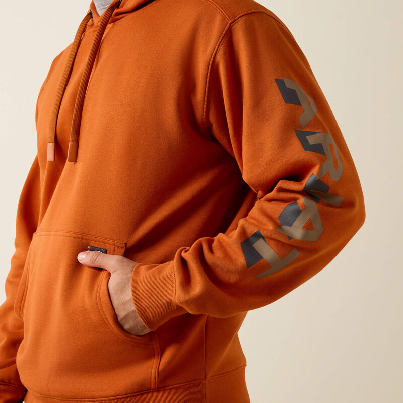 Ariat Rebar Lightweight Logo Hoodie Umber/Caribou