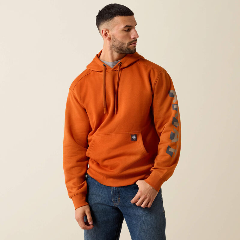Ariat Rebar Lightweight Logo Hoodie Umber/Caribou