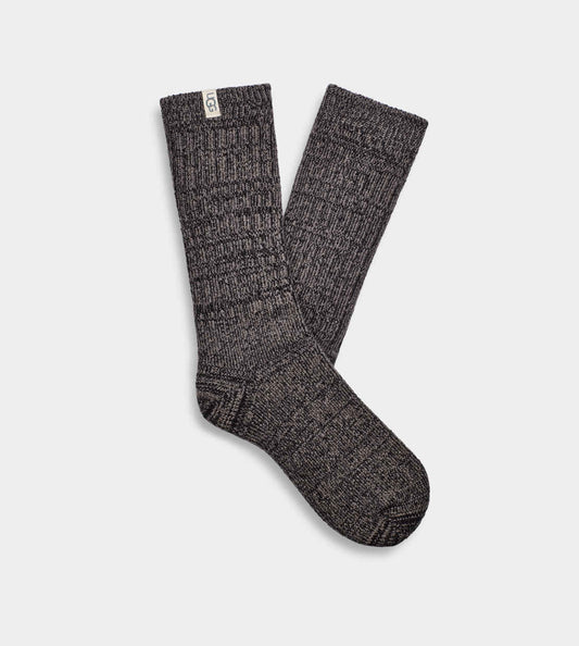 UGG™ Slouchy Crew Women's Socks Grey/Black