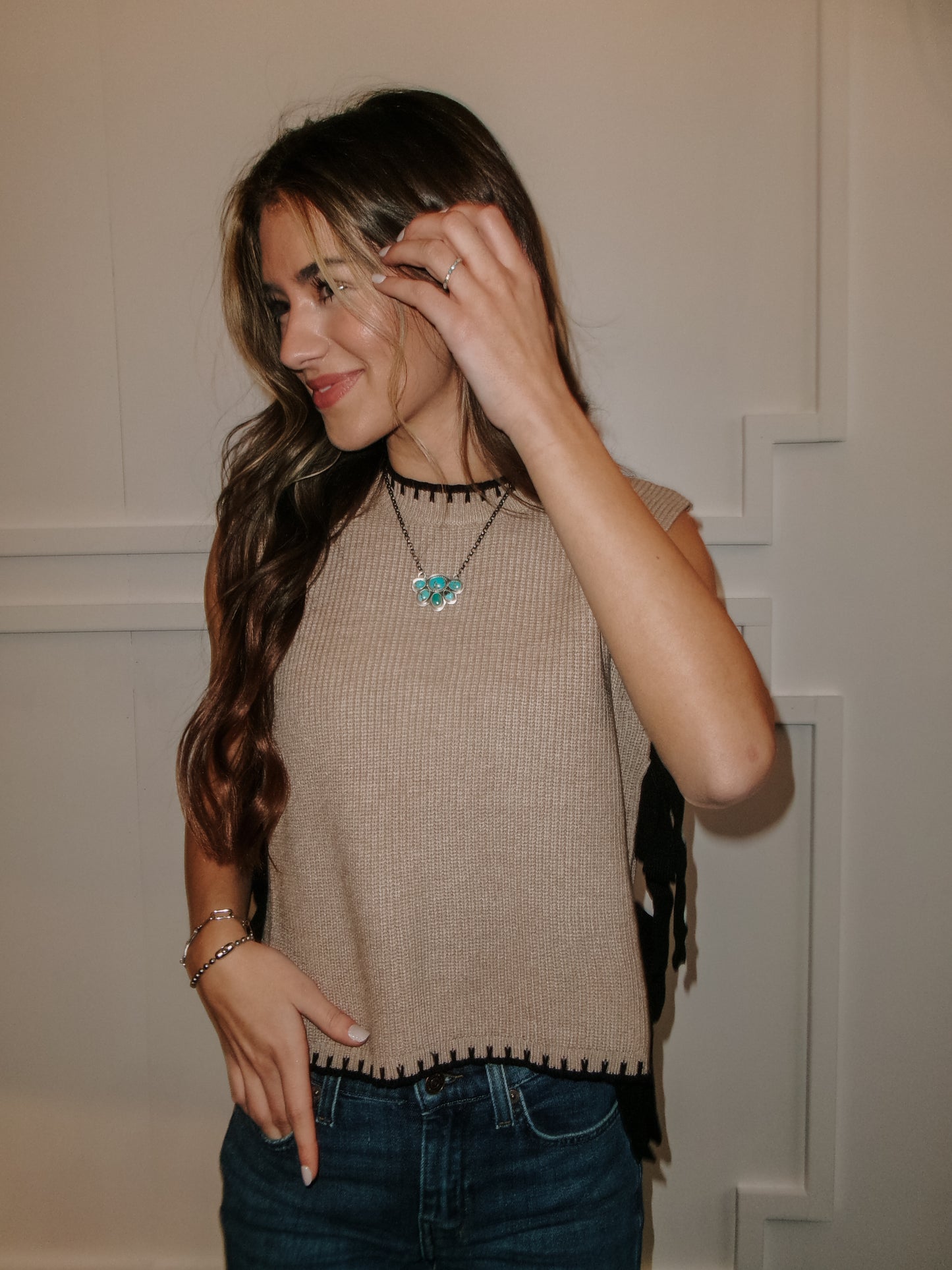 Olivia bow sweater vest