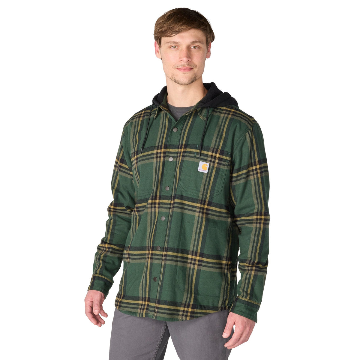 Carhartt Hamilton Plaid Shirt Jacket Forestry Green/Black