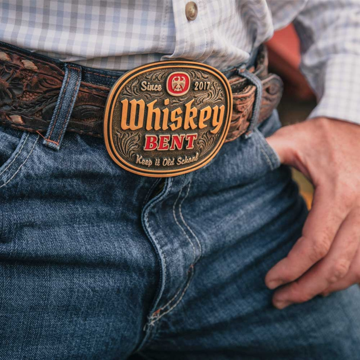 Whiskey Bent Keep It Old School Buckle