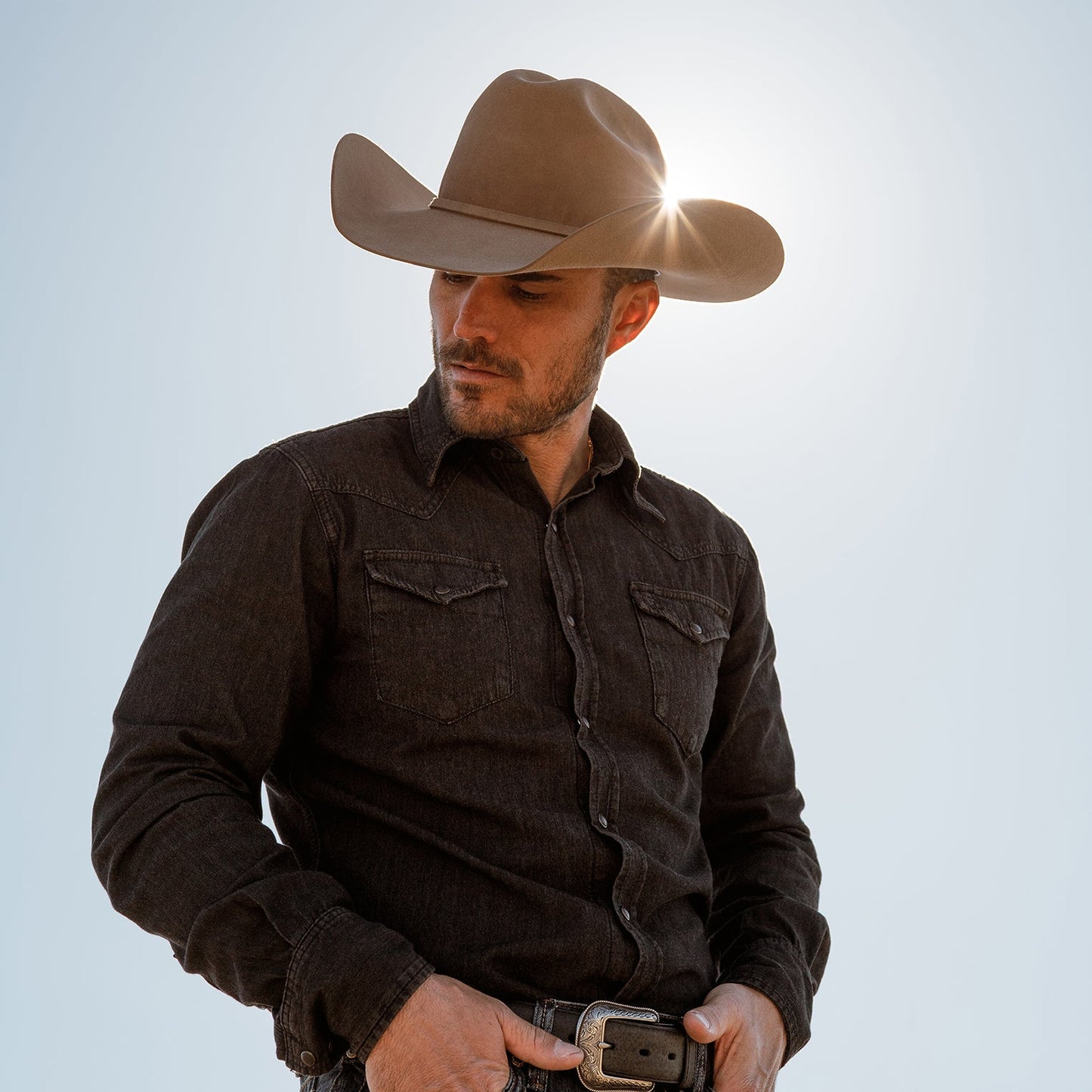 Stetson Modern Denim Black Men's Snap Up