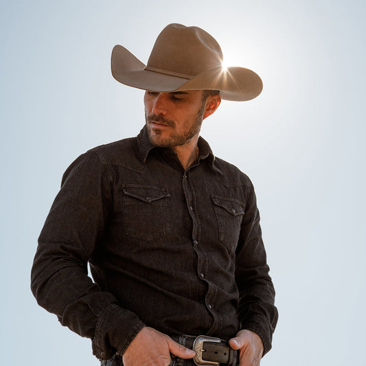 Stetson Modern Denim Black Men's Snap Up