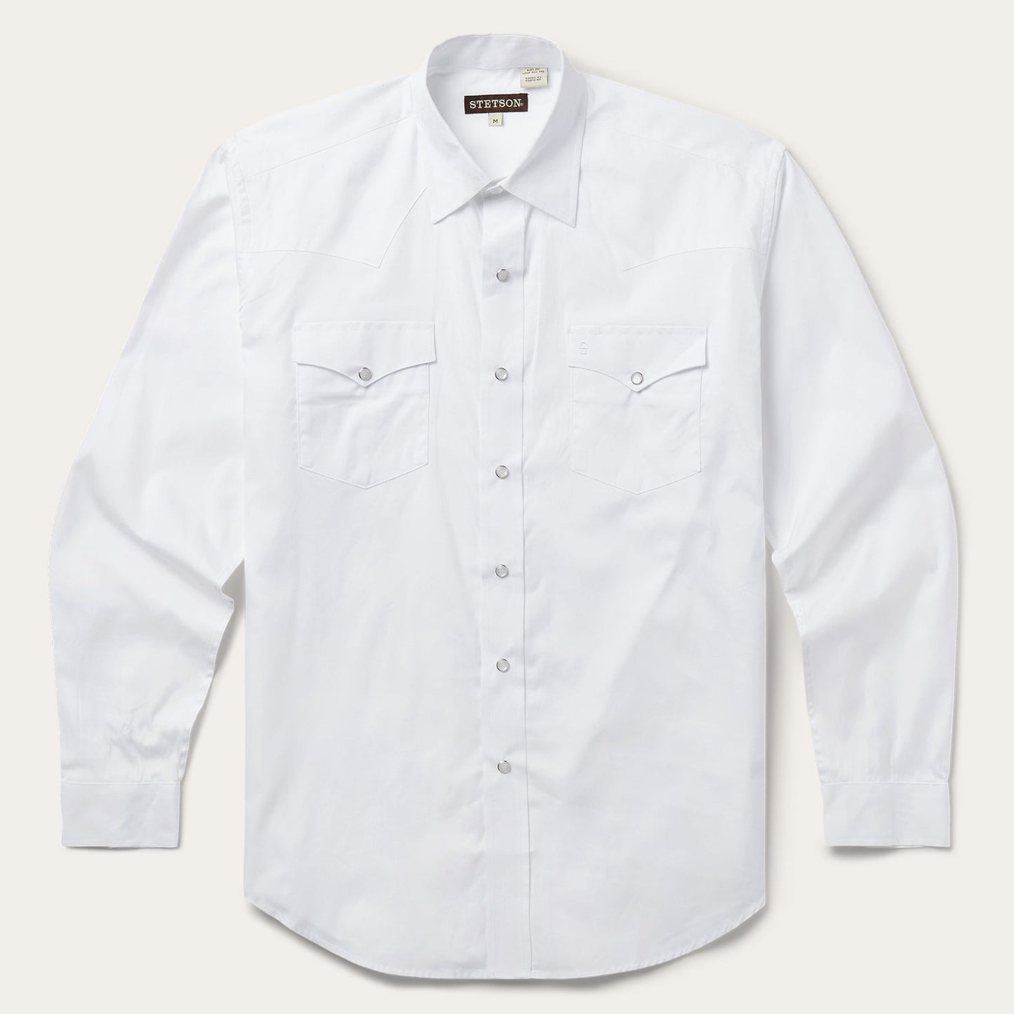 Stetson Pinpoint White Men's Snap Up