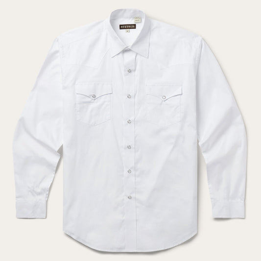 Stetson Pinpoint White Men's Snap Up