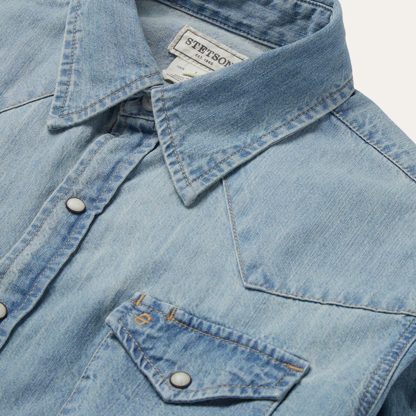 Stetson Modern Denim Blue Men's Snap Up