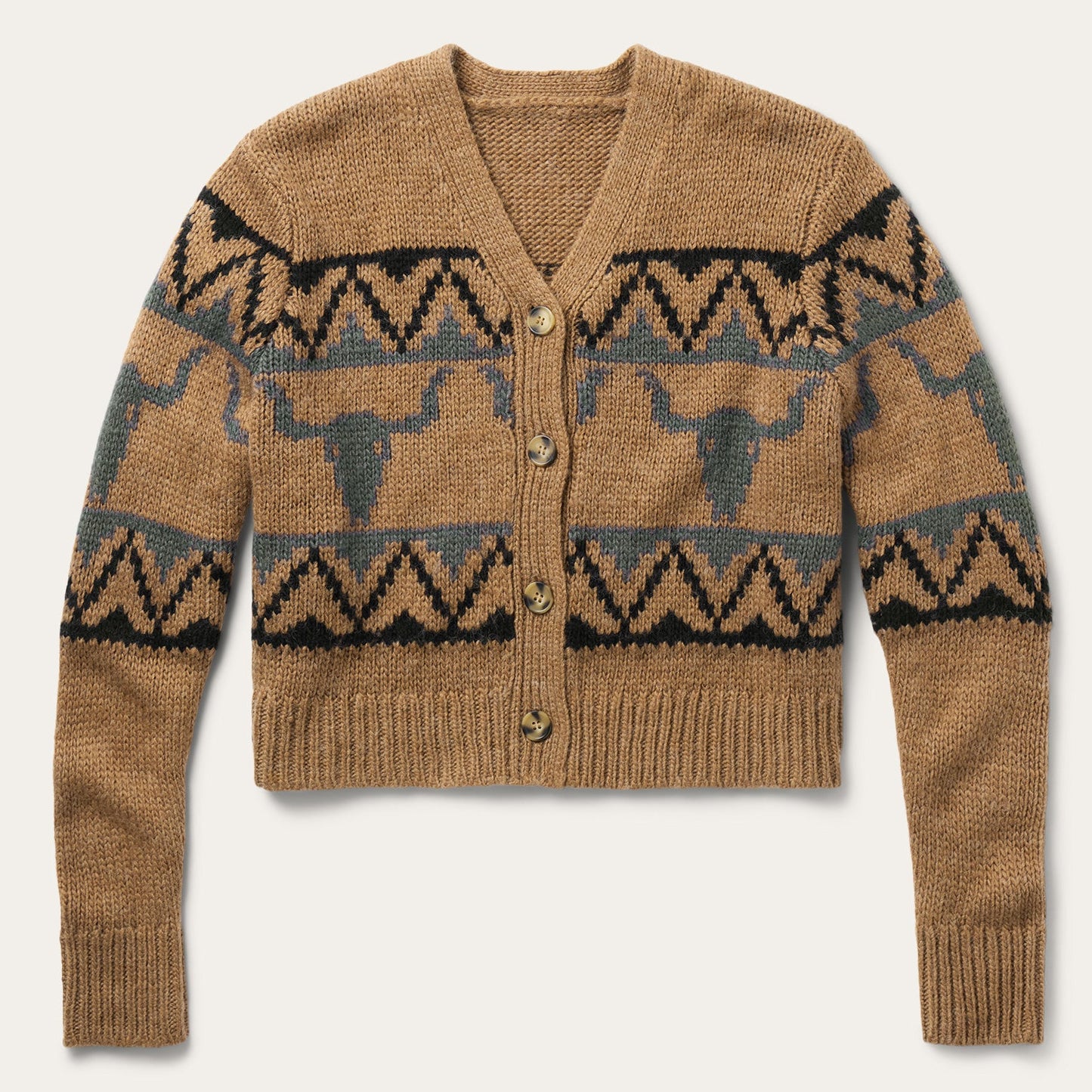 Stetson Steer Head Cropped Cardigan