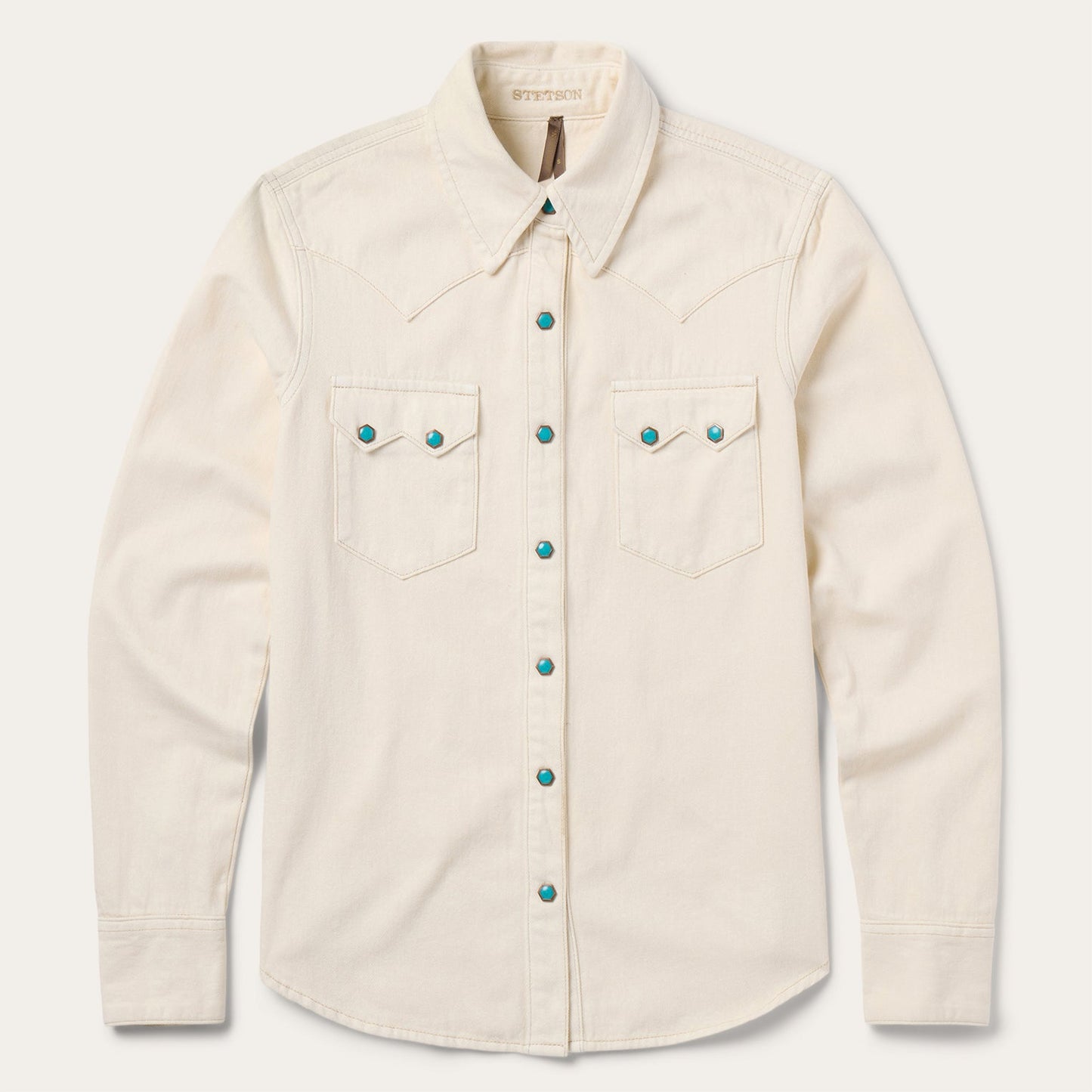 Stetson Cream Denim Women's Snap Up