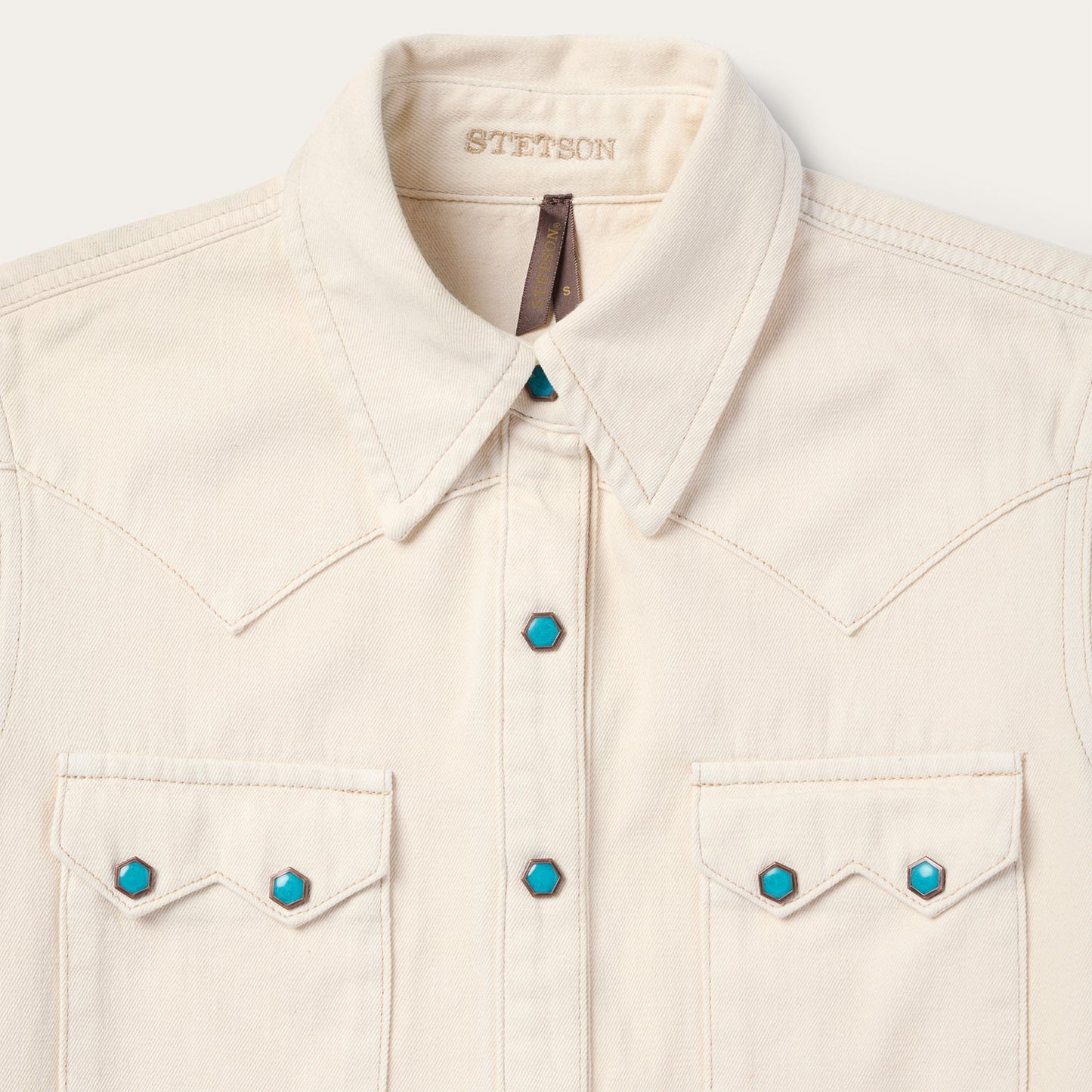 Stetson Cream Denim Women's Snap Up