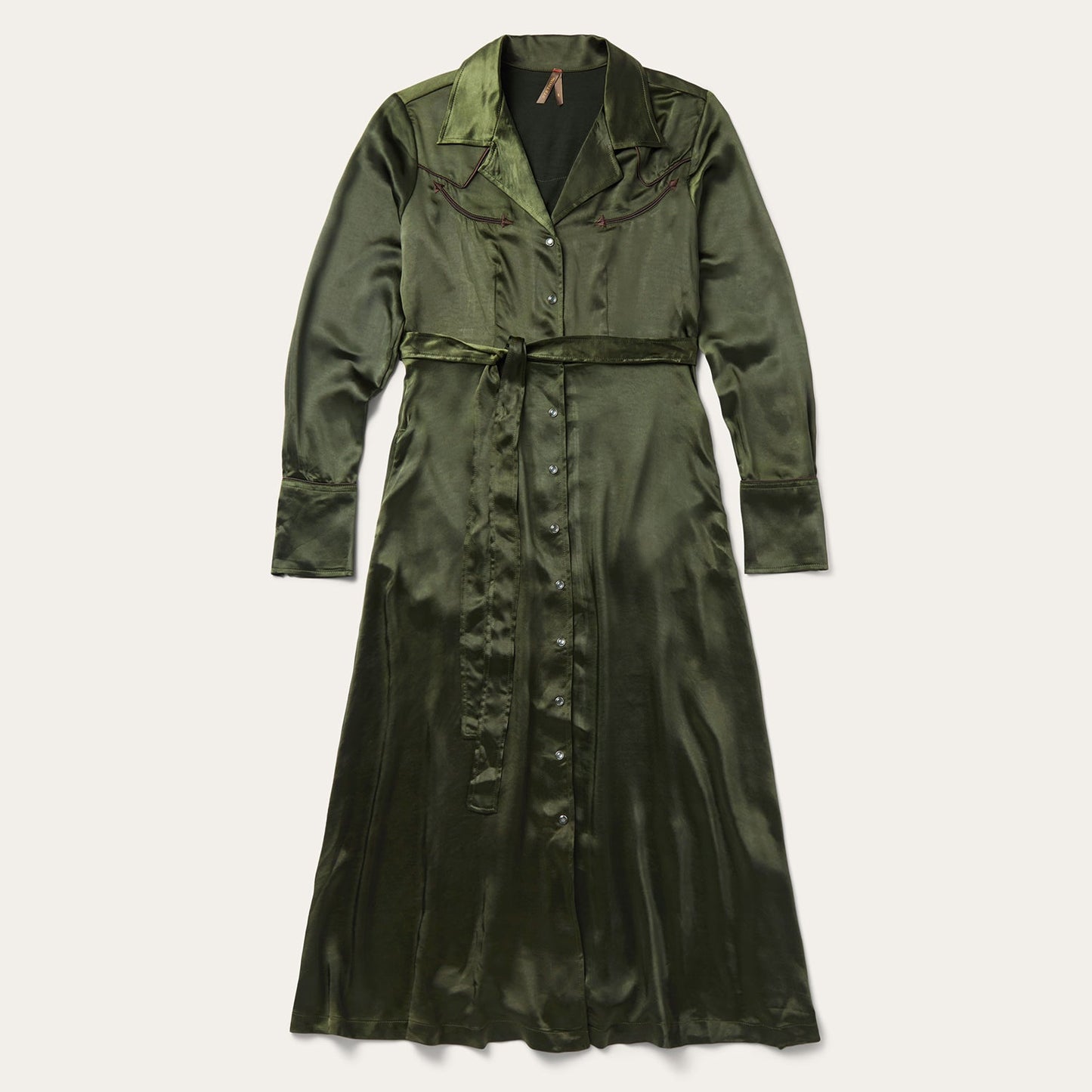 Stetson Olive Satin Dress