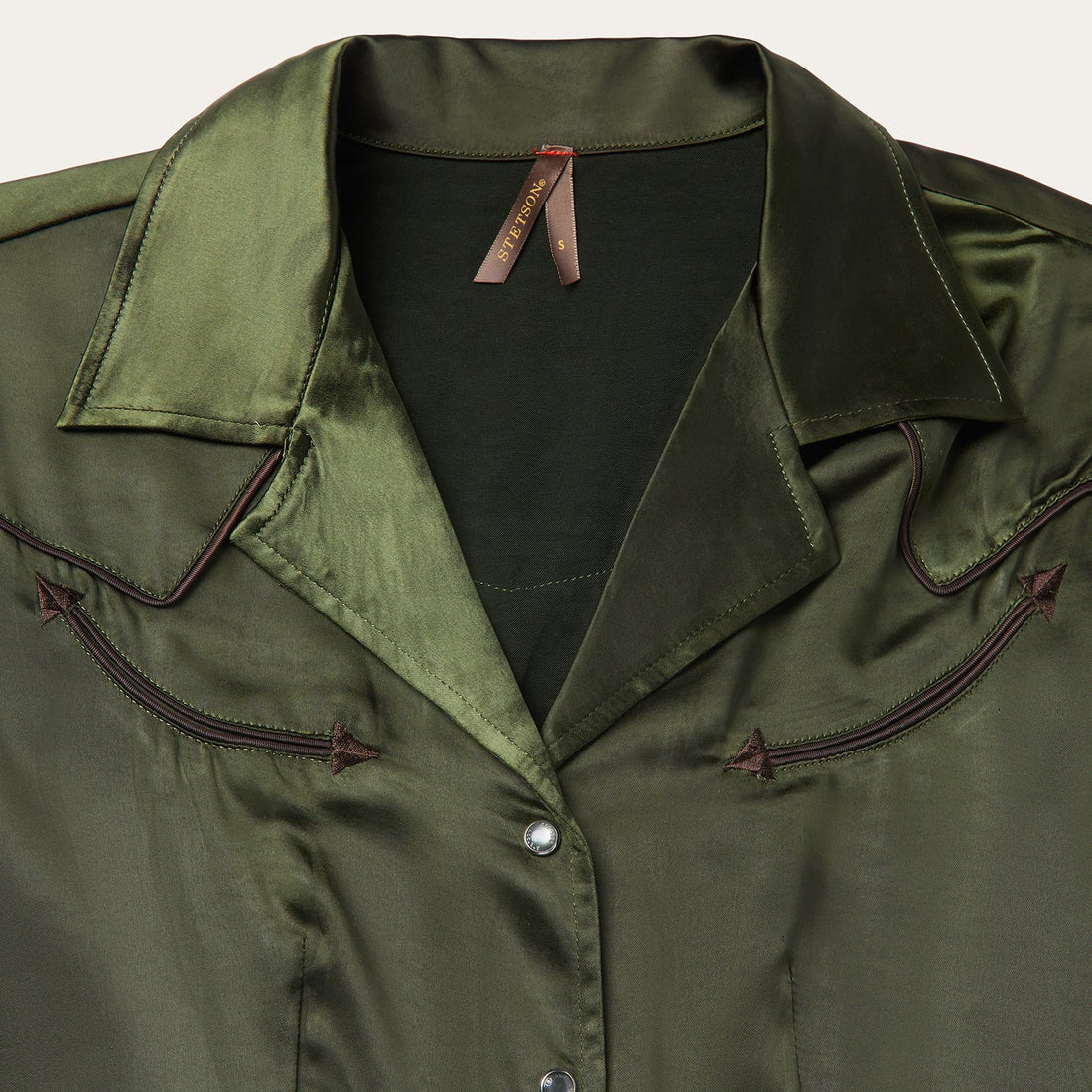 Stetson Olive Satin Dress