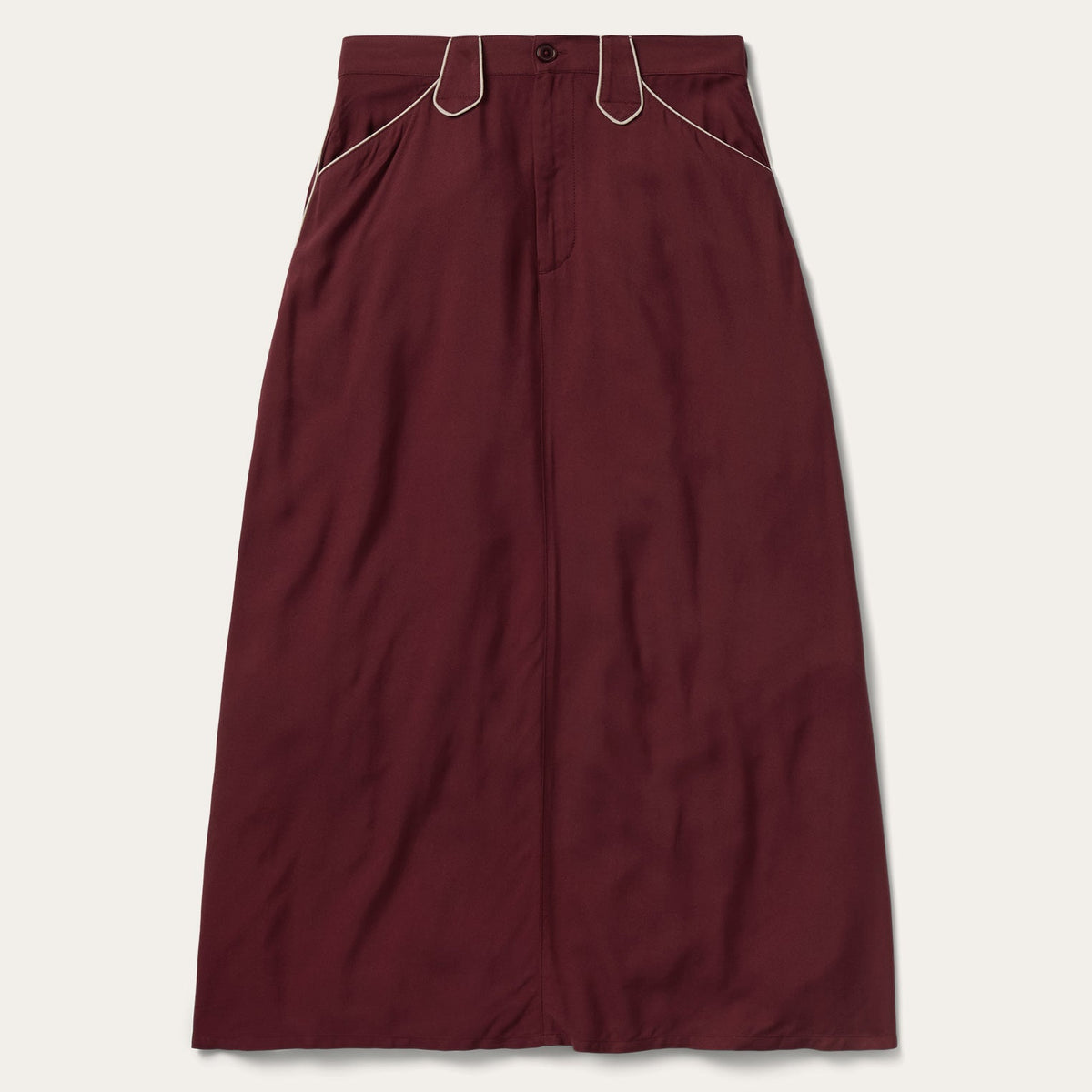 Stetson Wine Twill Maxi Skirt