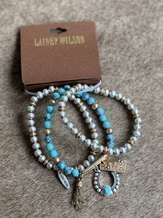 Lainey Wilson 3 Pack Beaded Bracelet Set