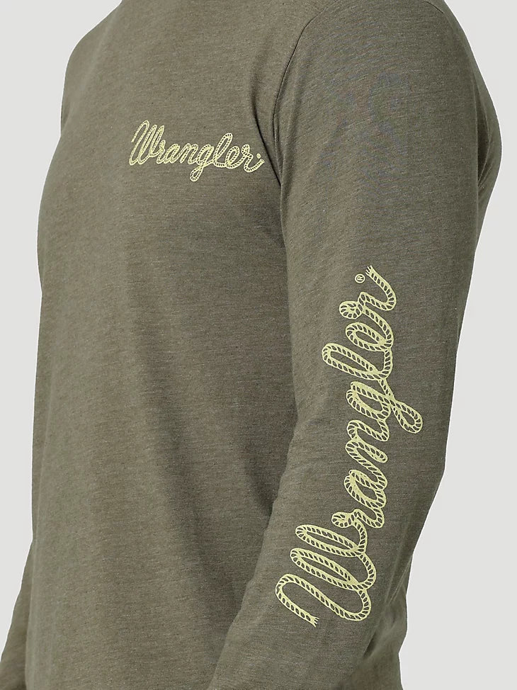 Wrangler Olive Rope Logo Long Sleeve