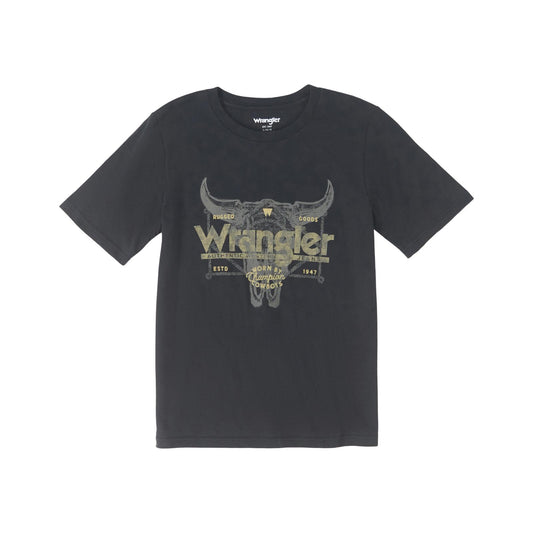 Wrangler Kid's Black Cowskull T-Shirt