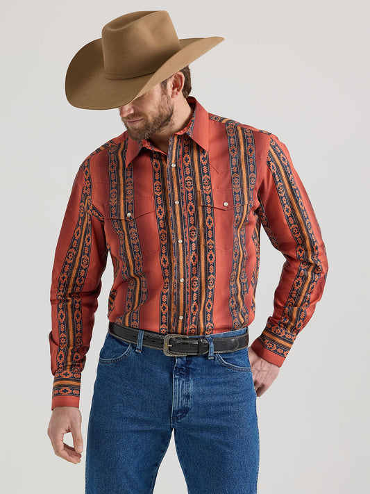 Wrangler Checotah Flame Men's Snap Up