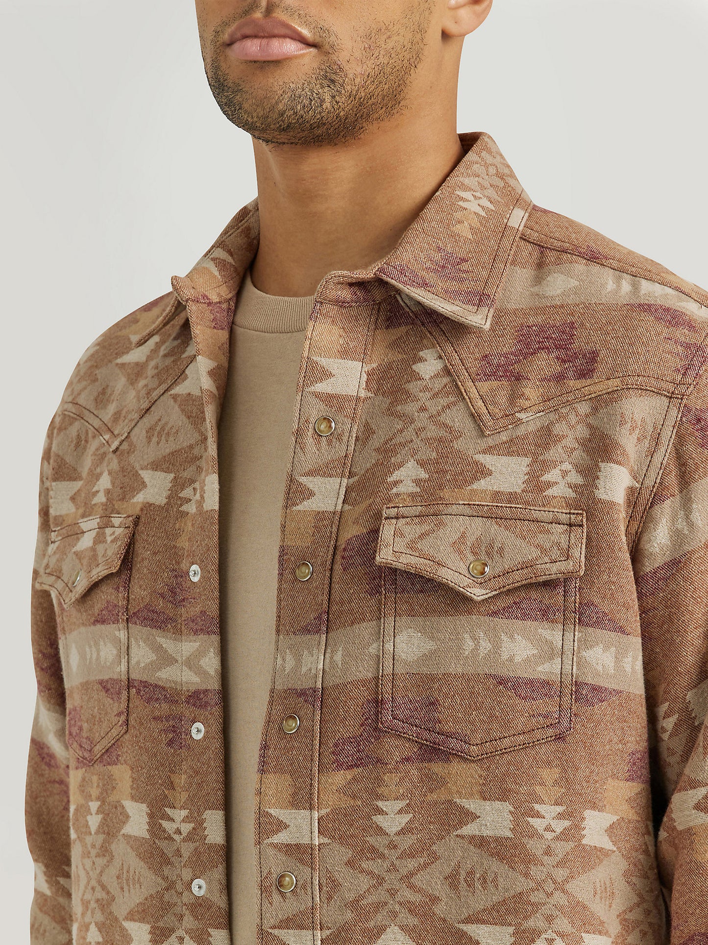 Wrangler Desert Shirt Jacket Men's Snap Up