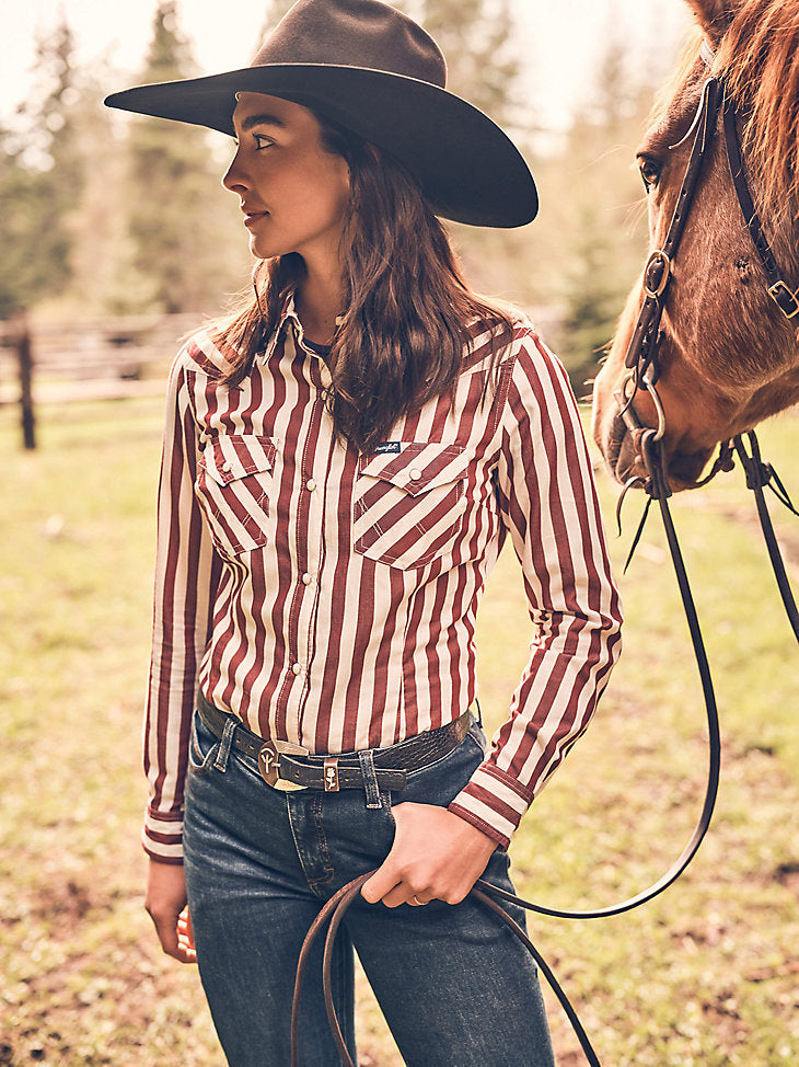 Wrangler Punchy Stripe Women's Snap Up