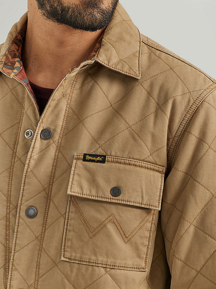 Wrangler Quilted Reversible Men's Jacket Tan