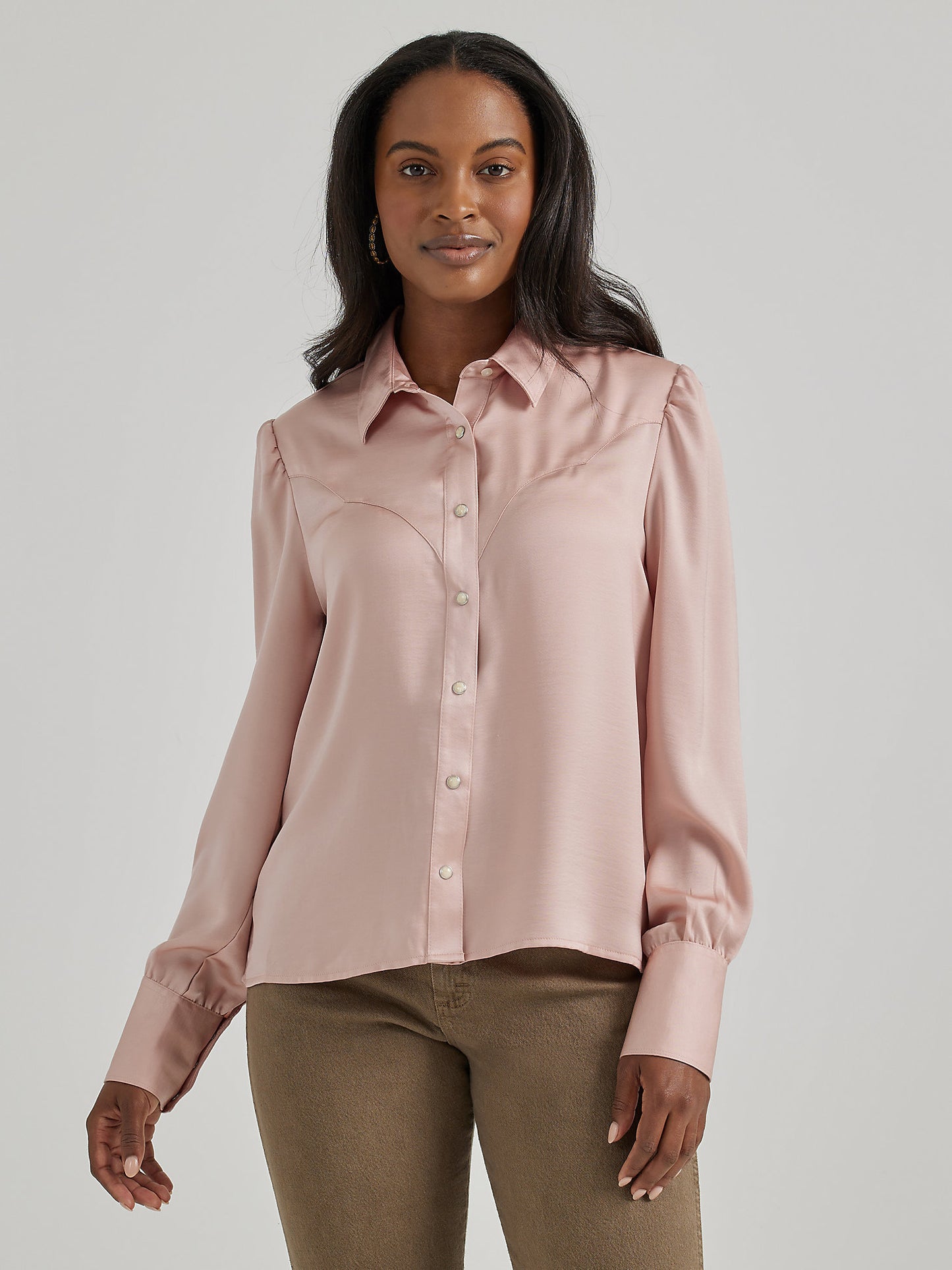 Wrangler Satin Pink Women's Top