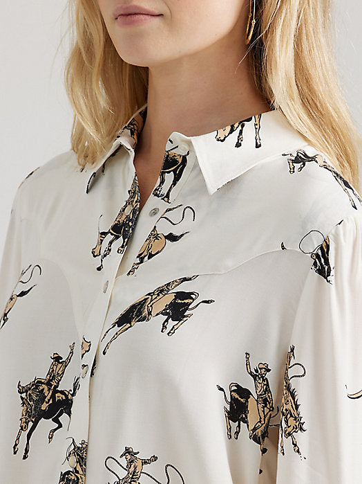 Wrangler Women's Rodeo Blouse Snap Up