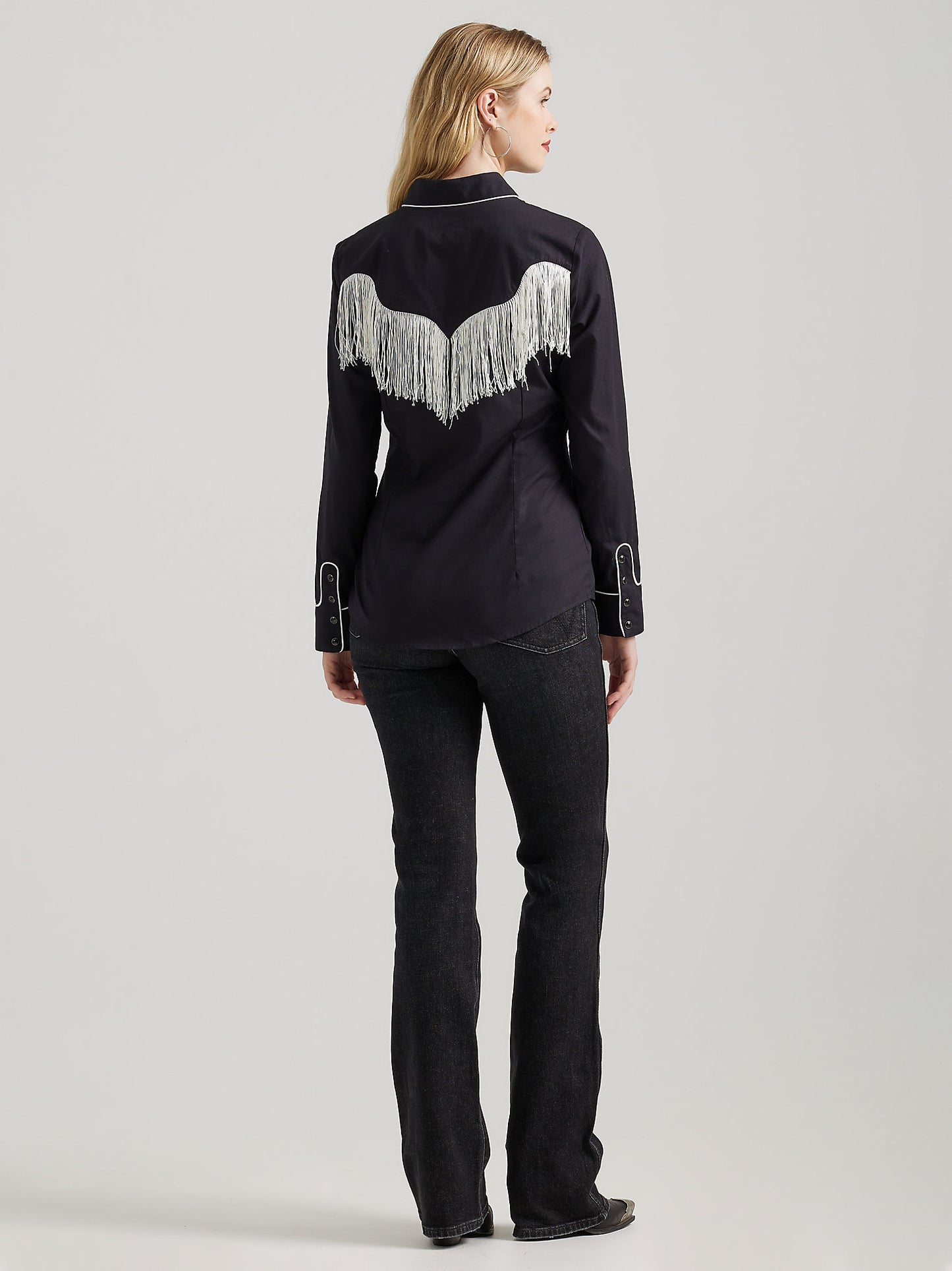 Wrangler Women's Fringe Blouse Snap Up