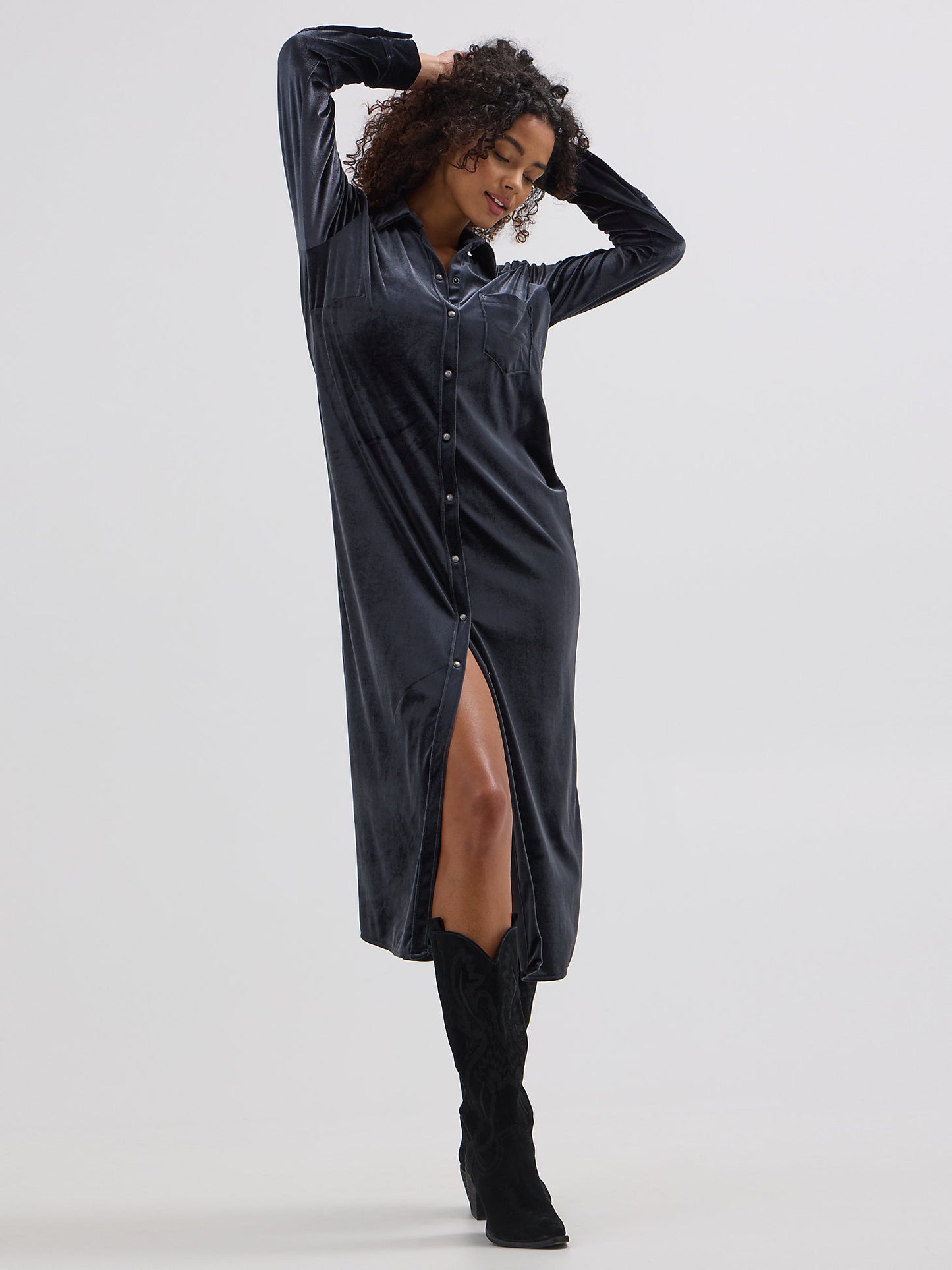 Wrangler Midnight Velvet Shirt Dress