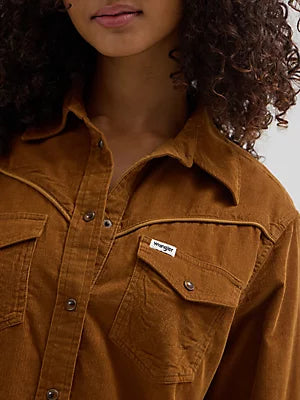 Lara Wrangler Western Corduroy Shirt