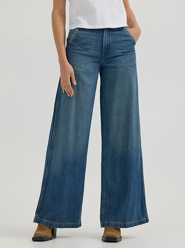 Wrangler Larae Satin Wide Leg Trouser