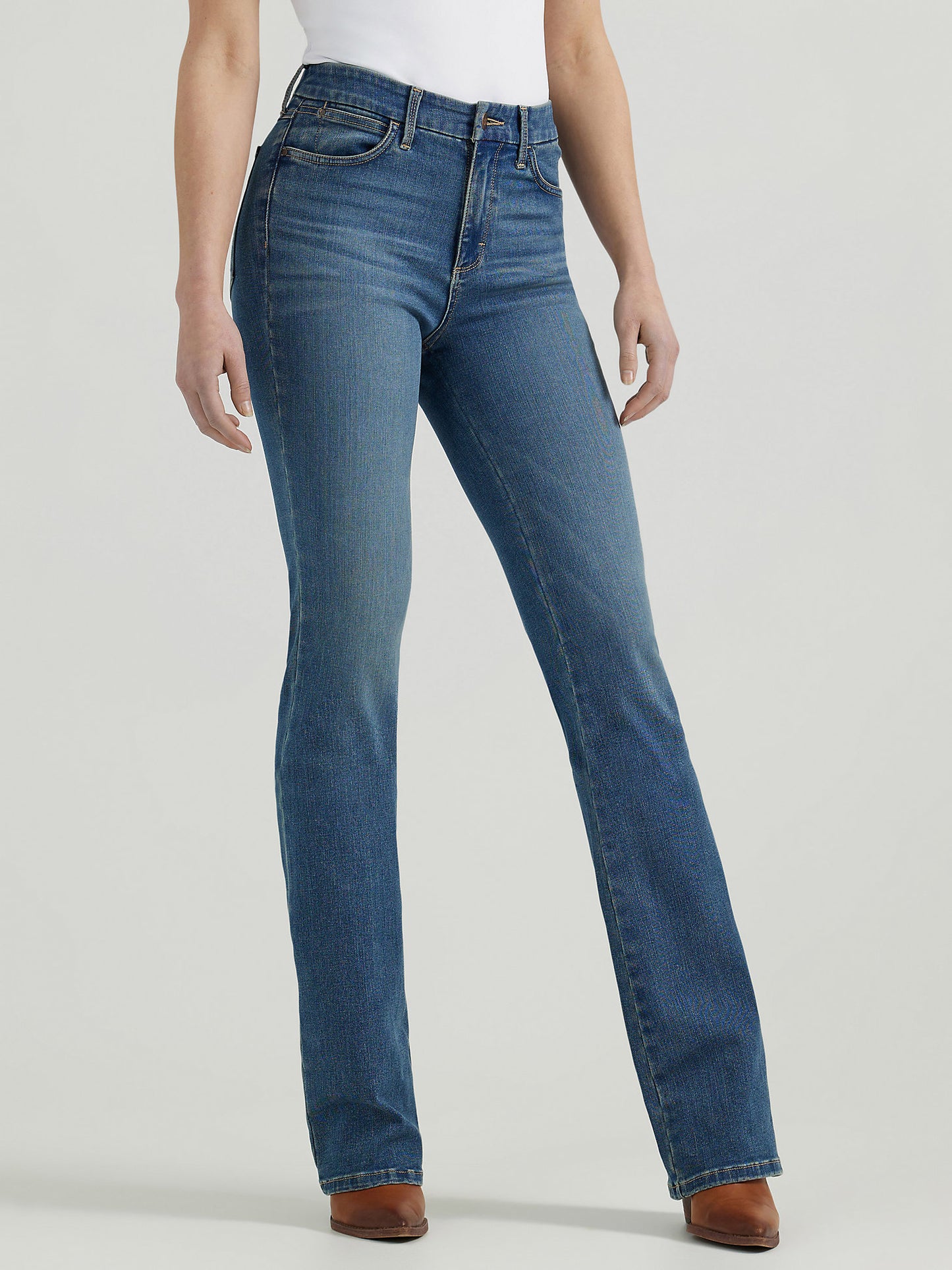 Bespoke Women's Extra Stretch Bootcut Stonewash