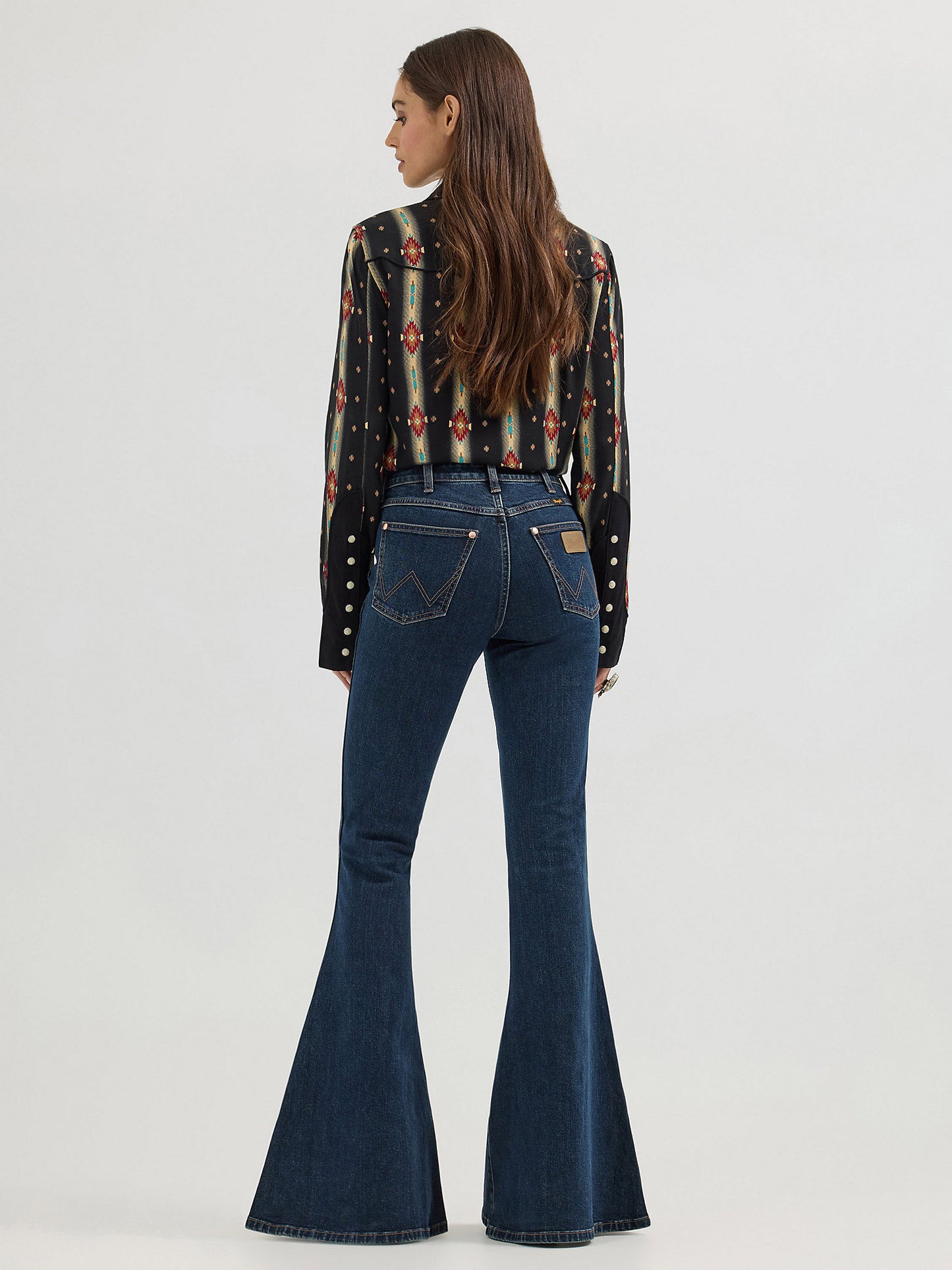 Wrangler X Lainey Wilson Flocked Bell Bottom Jeans