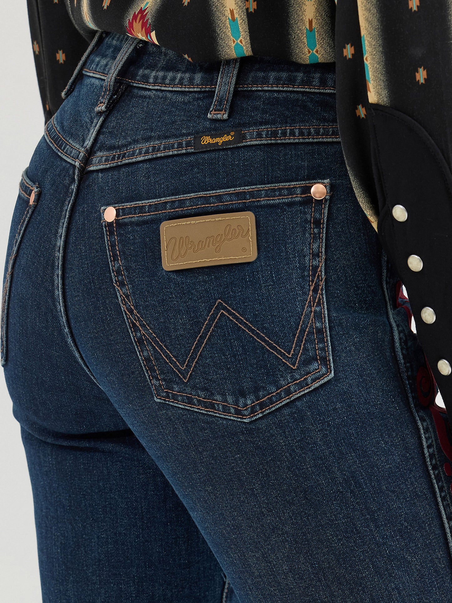 Wrangler X Lainey Wilson Flocked Bell Bottom Jeans