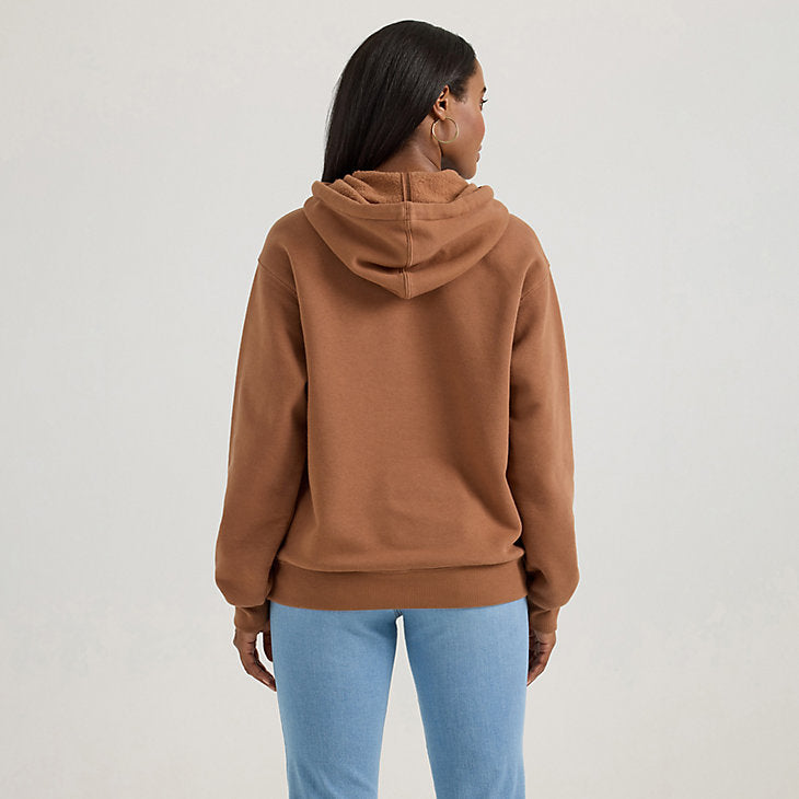 Wrangler Bold Logo Women's Hoodie Brown